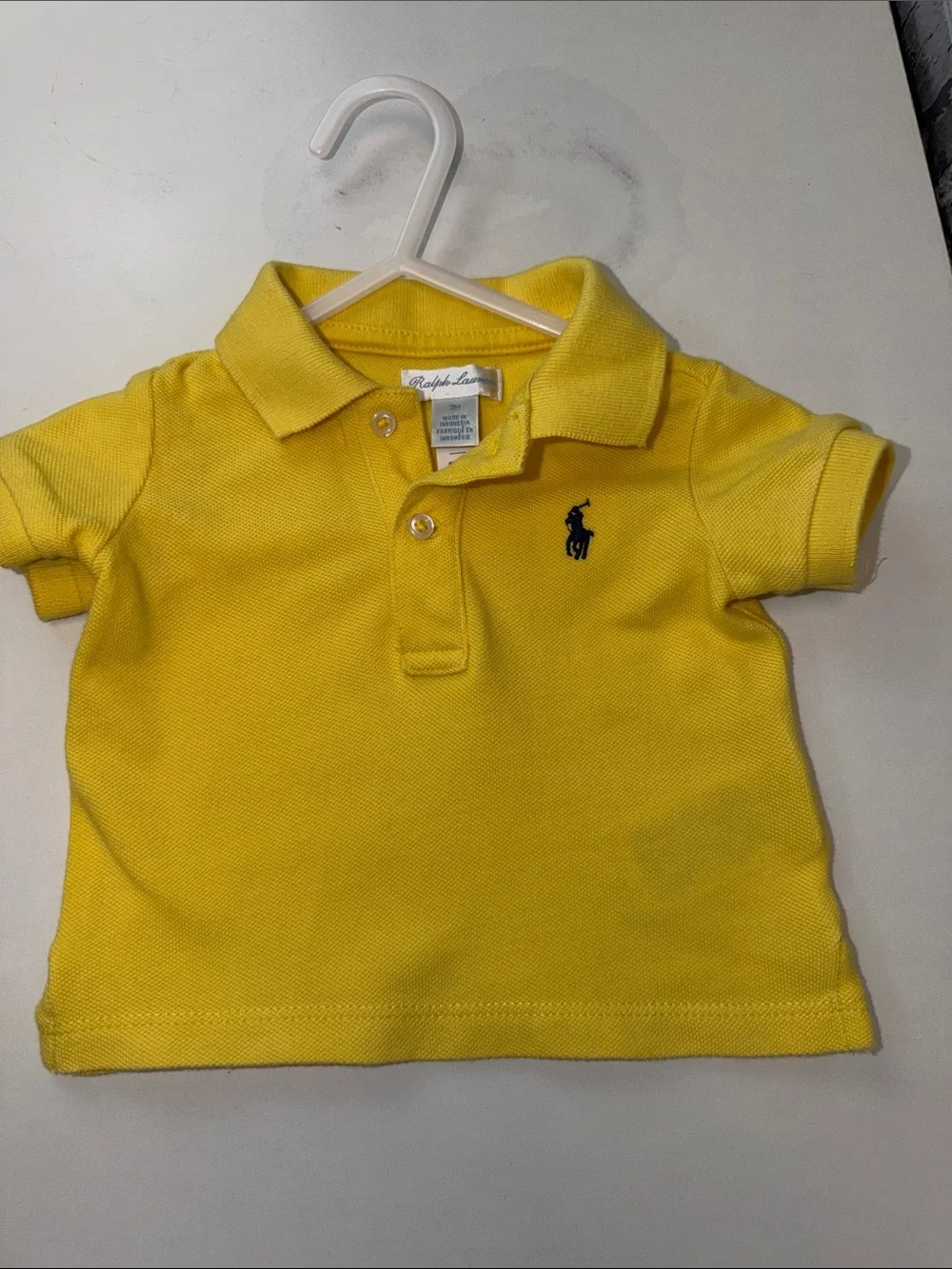 Baby Boy's Ralph Lauren Boys Yellow Polo with Navy Pony